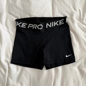 Nike Pro Women’s 3" Compression Shorts Black Athletic Spandex Size M